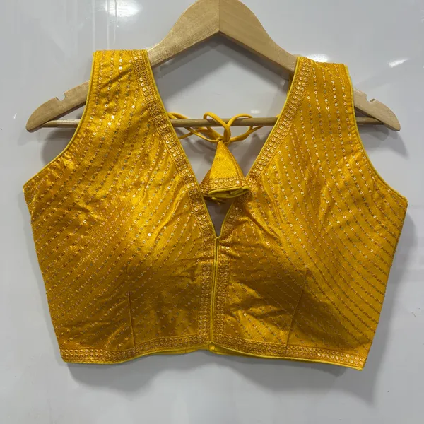 Mustard_Stitched_Yellow_Sequin_Embellished_Heavy_Milan_Silk_Blouse