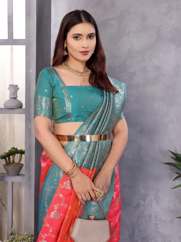 Light_Blue_Silk_Saree_With_Golden_Zari_For_Women