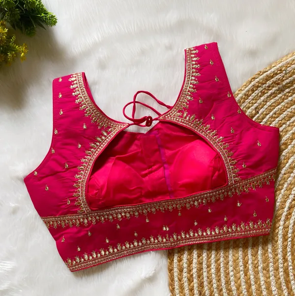 Rani_Pink_Silk_Stitched_Blouse_with_Intricate_Zari_and_Sequin_Embroidery_Work