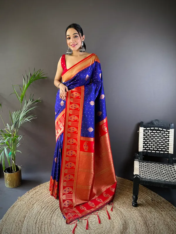 Royal_Blue_Paithani_Silk_Saree_With_Gold_Zari_For_Women