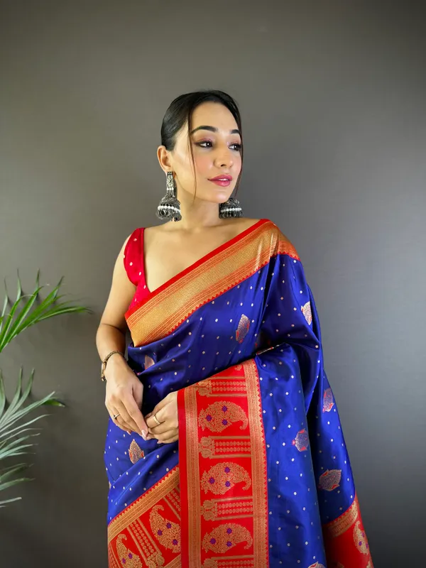 Royal_Blue_Paithani_Silk_Saree_With_Gold_Zari_For_Women