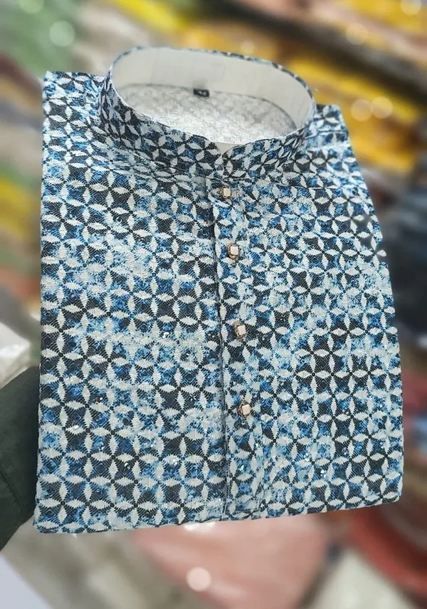 Rayon_with_sequence_chikankari_work_kurta_pajama_set