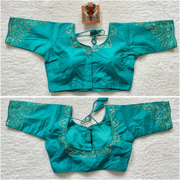 Teal_Phantom_Stitched_Silk_Blouse_with_Thread_and_Sequin_Embroidery