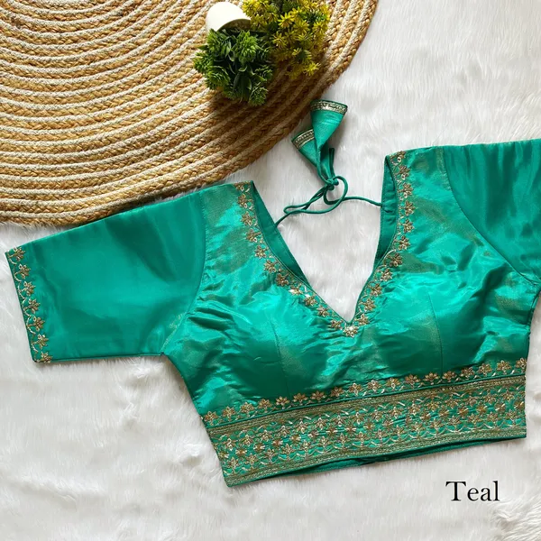 Teal_Silk_Blouse_Stitched_with_Embroidery_and_Sequin_Work