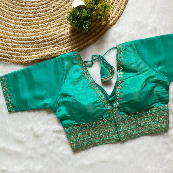 Teal_Silk_Blouse_Stitched_with_Embroidery_and_Sequin_Work