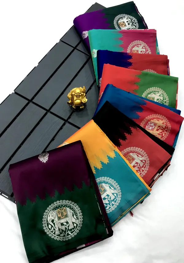 Teal_Blue_&_Crimson_Red_Vibrant_Silk_Saree
