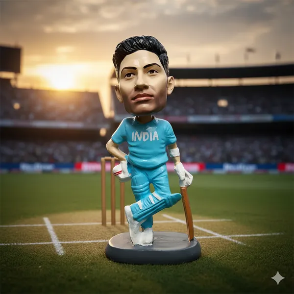 Shubhman_Gill_Bobblehead-_Indian_Jersey_(Handmade)