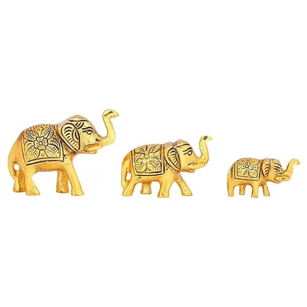 Golden_Metal_Glossy_Modern_Elephant_Set