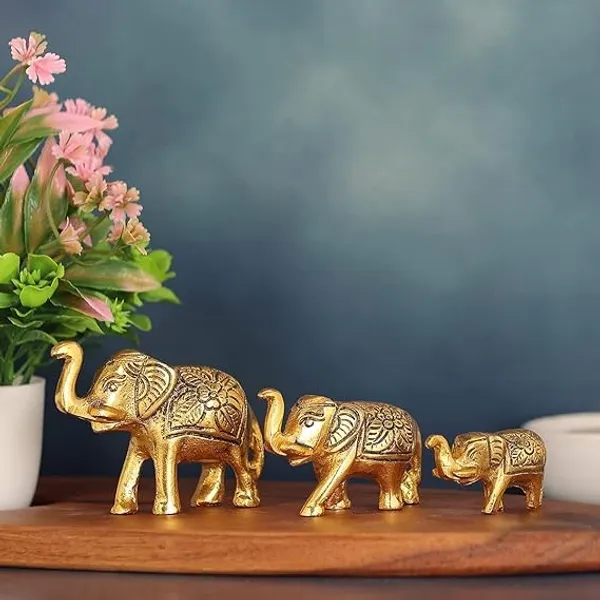 Golden_Metal_Glossy_Modern_Elephant_Set