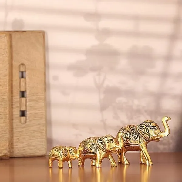 Golden_Metal_Glossy_Modern_Elephant_Set