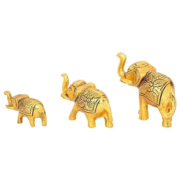 Golden_Metal_Glossy_Modern_Elephant_Set