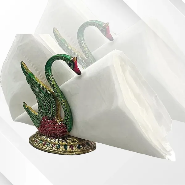 Metal_Art_Decorative_Napkin_Holder_Duck_Shaped_Showpiece