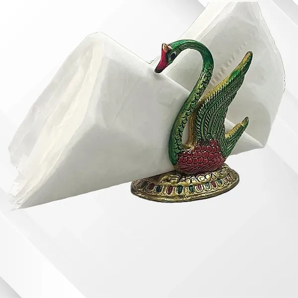 Metal_Art_Decorative_Napkin_Holder_Duck_Shaped_Showpiece