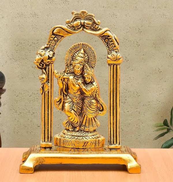 Golden_Metal_Solid_Traditional_Novelty_Radha_Krishna