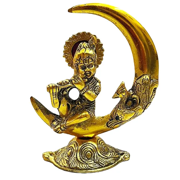 Golden_Metal_Glossy_Modern_Rectangular_Krishna_Idol