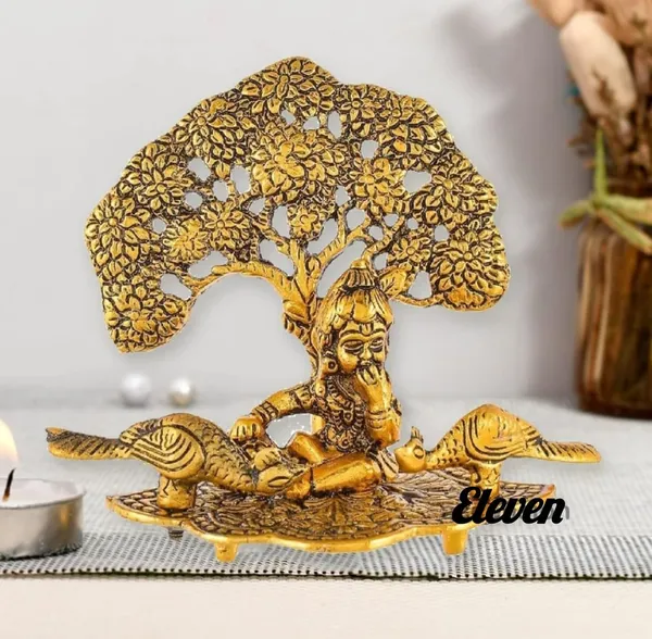 Golden_Brass_Solidtraditional_Novelty_Krishna_For_Housewarming