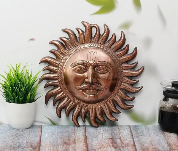Copper_Modern_Round_Sun_Surya_For_Housewarming