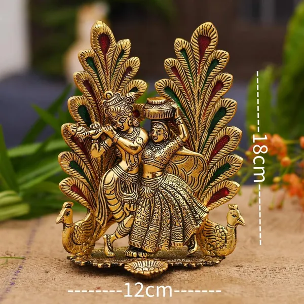 Golden_Metallic_Traditional_Radha_Krishna_For_Housewarming