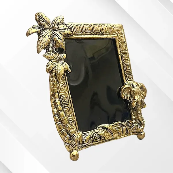 Golden_Glossy_Floral_Classic_Rectangular_Photo_Frame_For_Anniversary