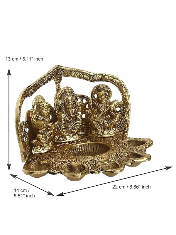 Golden_Metal_Glossy_Modern_Rectangular_Laxmi_Ganesh_Saraswati_Idol_For_Grandparents_Day_Wedding_Diwali_Anniversary