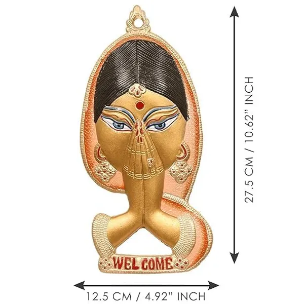 Metal_Glossy_Traditional_Novelty_Namaste_Lady_For_Decorative