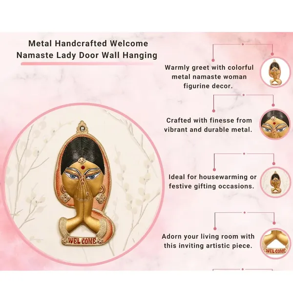 Metal_Glossy_Traditional_Novelty_Namaste_Lady_For_Decorative