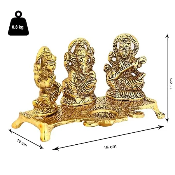 Golden_Metal_Glossy_Modern_Rectangular_Laxmi_Ganesh_Saraswati_For_Wedding_Grandparents_Day_Father_S_Day_Diwali