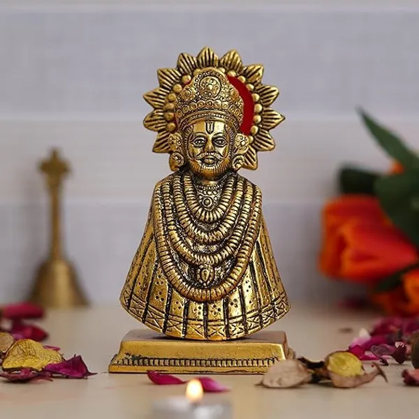 Golden_Metal_Glossy_Modern_Rectangular_Khatu_Shyam_Idol_For_Grandparents_Day_Diwali_Anniversary