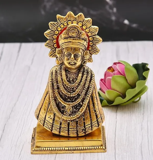 Golden_Metal_Glossy_Modern_Rectangular_Khatu_Shyam_Idol_For_Grandparents_Day_Diwali_Anniversary