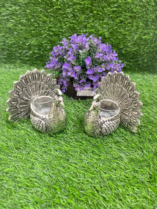 Dancing_Peacock_Figurine_for_Good_Luck_and_Love_|_Candle_Holder_for_Home_Dcor_Tabletop_Living_|_Showpiece_for_Valentine's_Day,_Birthday_(Scented_Glass_Votive_Candle_Included),_Gold
