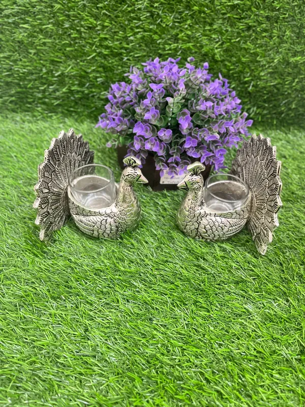 Dancing_Peacock_Figurine_for_Good_Luck_and_Love_|_Candle_Holder_for_Home_Dcor_Tabletop_Living_|_Showpiece_for_Valentine's_Day,_Birthday_(Scented_Glass_Votive_Candle_Included),_Gold