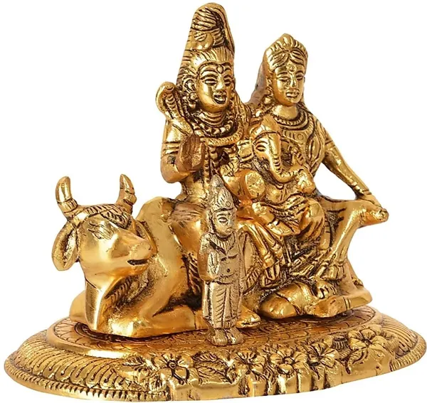 Metal_Shiv_Parivar_Idols_Sitting_On_Nandi_Showpiece