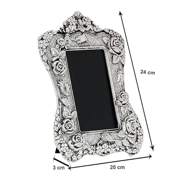 Silver_Glossy_Floralclassic_Rectangular_Photo_Frame_For_Anniversary