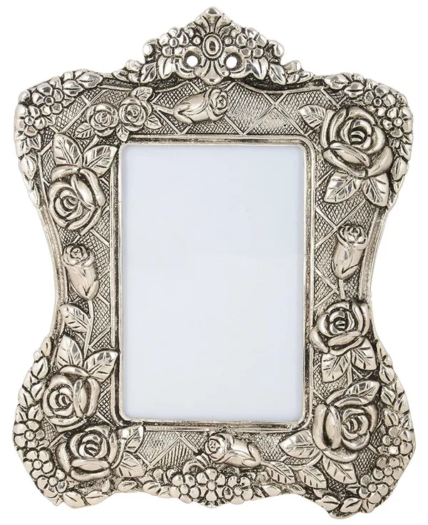 Silver_Glossy_Floralclassic_Rectangular_Photo_Frame_For_Anniversary