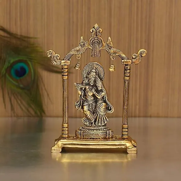 Golden_Metal_Home_Deco_Novelty_Krishna_Radha_Krishna_Showpiece_For_Mandir_Pooja_Room