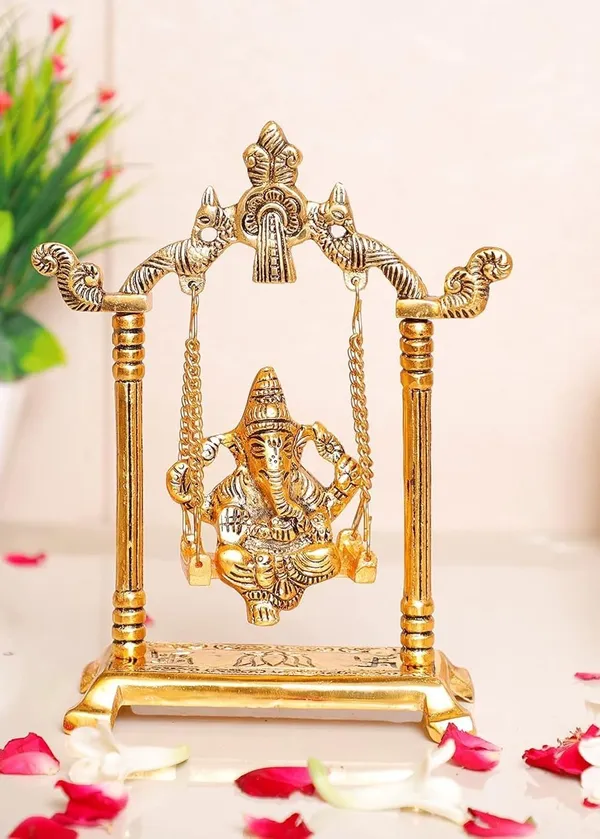 Golden_Metal_Solidantique_Novelty_Ganesha_For_Wedding
