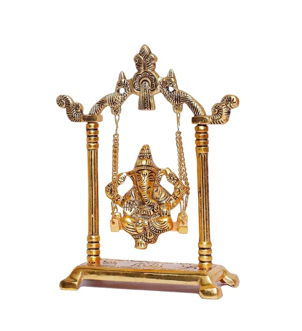 Golden_Metal_Solidantique_Novelty_Ganesha_For_Wedding