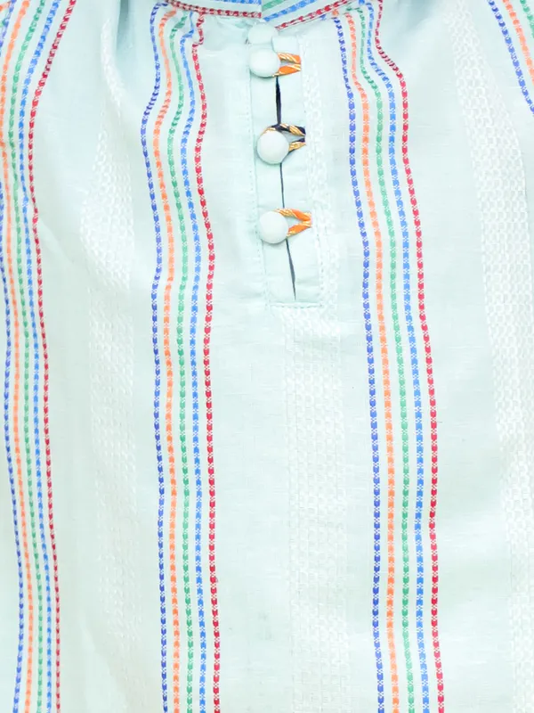 Junitos__Cotton_Woven_Full_Sleeves_Stripe_Printed__Kurta_Pajama-Purple