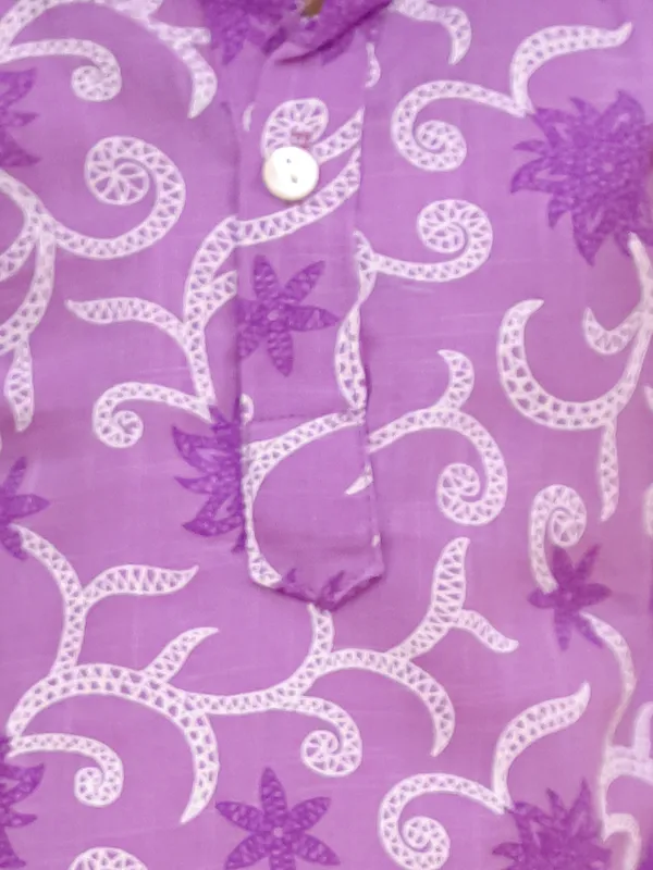 Junitos__Cotton_Woven_Full_Sleeves_paisley_Printed__Kurta_Pajama-_Purple