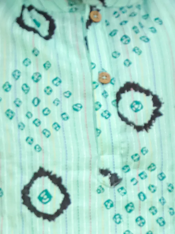 Junitos__Cotton_Woven_Full_Sleeves_paisley_Printed__Kurta_Pajama-Green