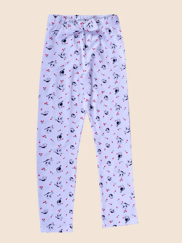 White_Printed_Full_Length_Cotton_Lycra_Leggings