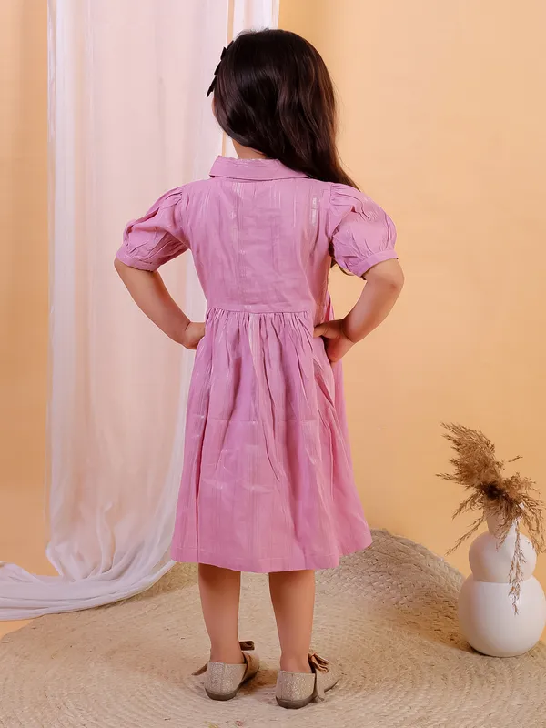 Light_Voilet_Cotton_Lurex_Fit_And_Flare_Dress