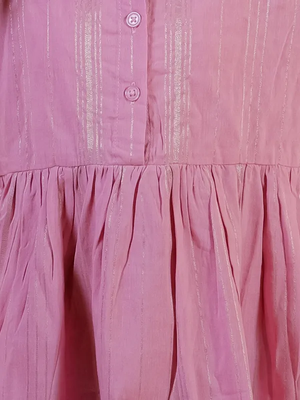 Light_Voilet_Cotton_Lurex_Fit_And_Flare_Dress