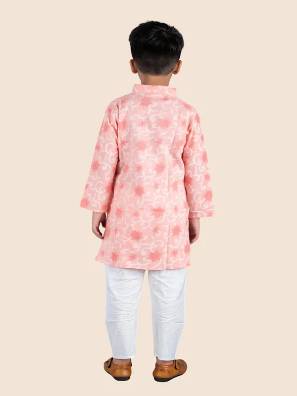 Orange_Printed_Cotton_Straight_Kurta_With_Pyjamas