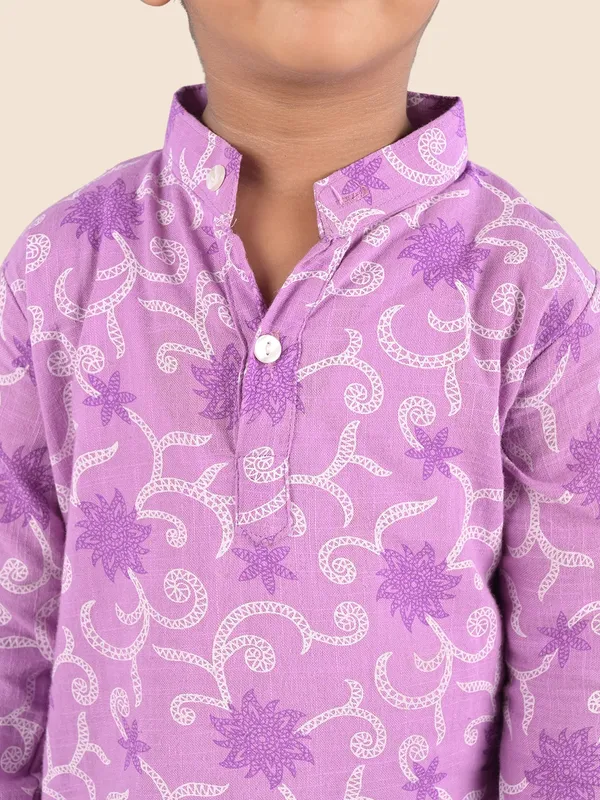 Purple_Printed_Cotton_Straight_Kurta_With_Pyjamas