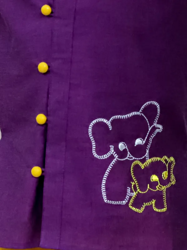 Purple_Pure_Cotton_Full_Sleeve_Embroidered_Kurta_With_Dhoti