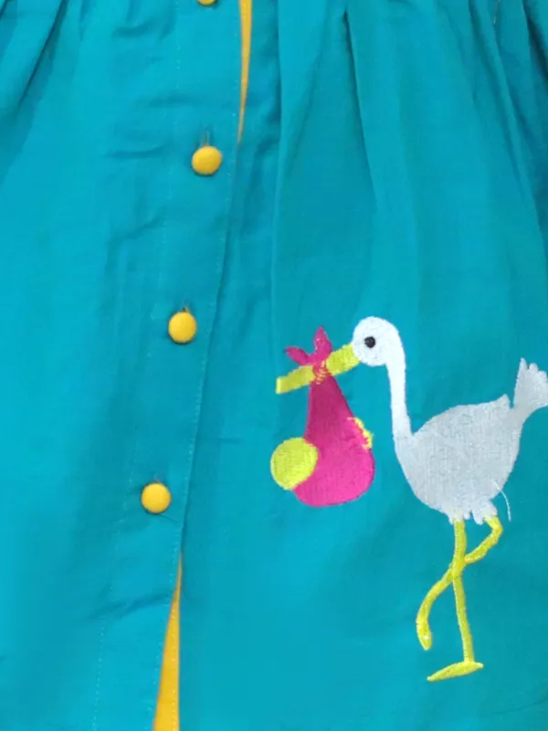 Tq_Green_Pure_Cotton_Full_Sleeve_Embroidered_Dress_With_Dhoti
