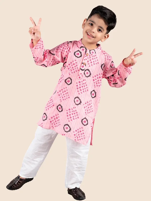 Pink_Printed_Kantha_Woven_Cotton_Kurta_With_Pyjamas
