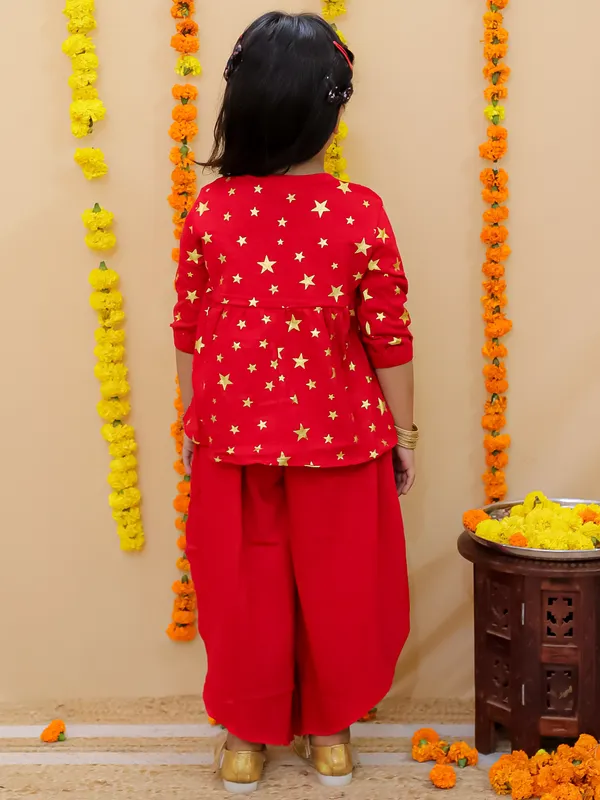 Red_Printed_Pure_Cotton_Angrakha_With_Harem
