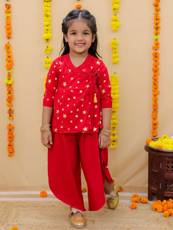 Red_Printed_Pure_Cotton_Angrakha_With_Harem